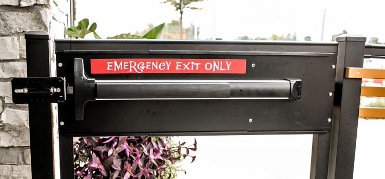 emergency push bar installation in Corona